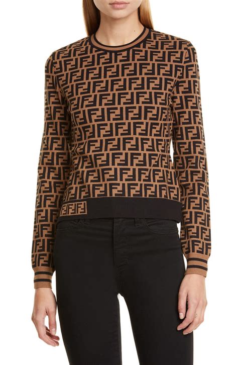 fendi ff sweater|fendi ff jacquard sweater.